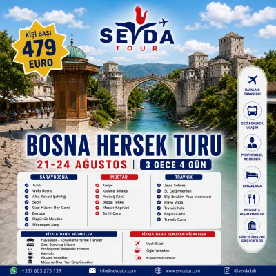 Bosna Hersek Turu 3 gece 4 Gün 